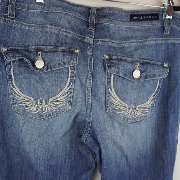 Rock &‎ Republic Straight Leg Jeans Size 16 - Picture 8 of 12